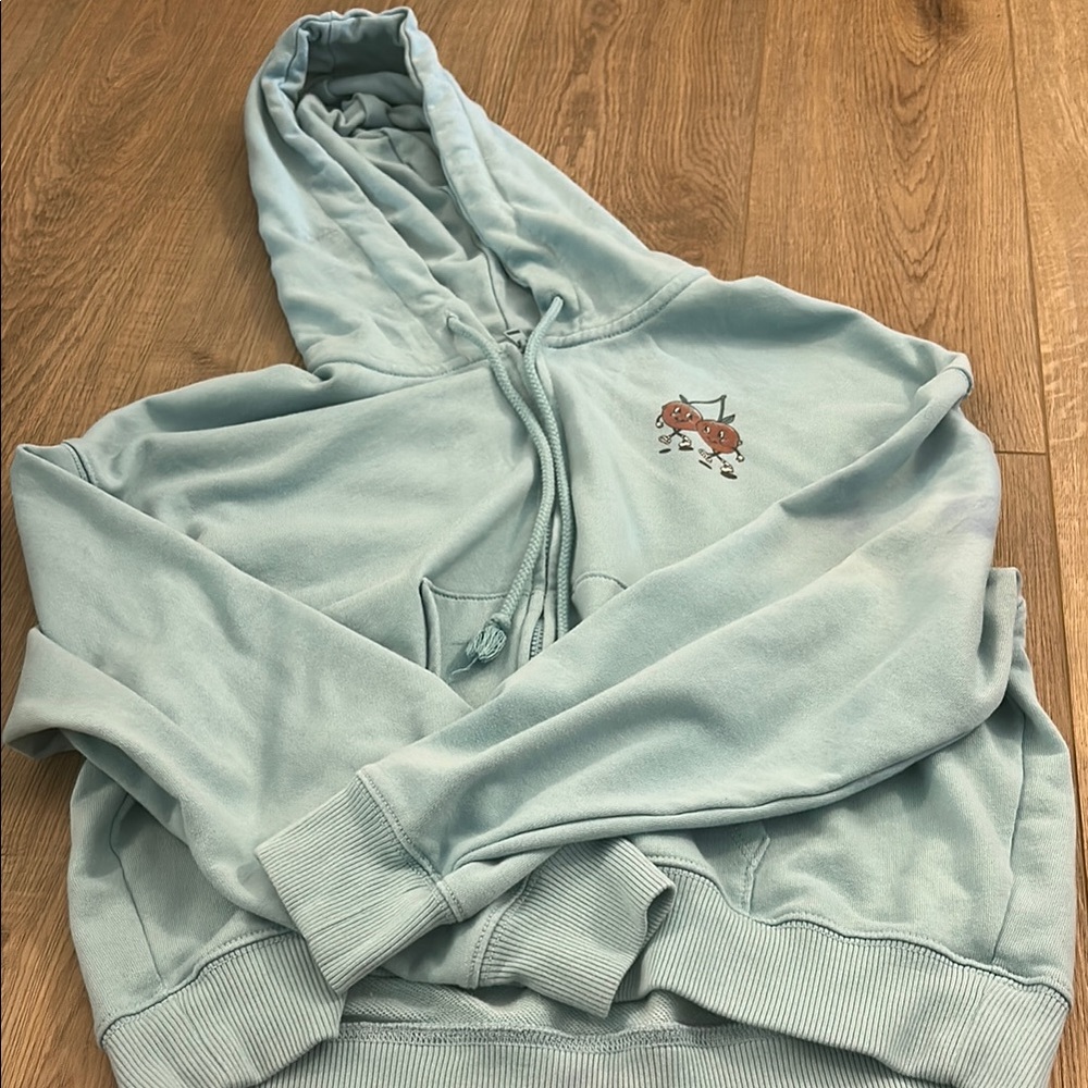 American Eagle Outfitters Sky Blue Knit Hoodie